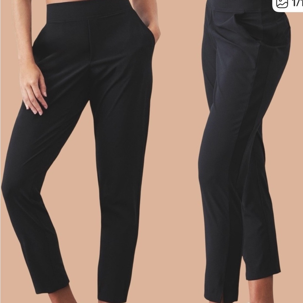 ATHLETA Brooklyn Mid Rise Ankle Pant Black Size 4 Like New
